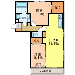 カンフリエ　イーストの物件間取画像